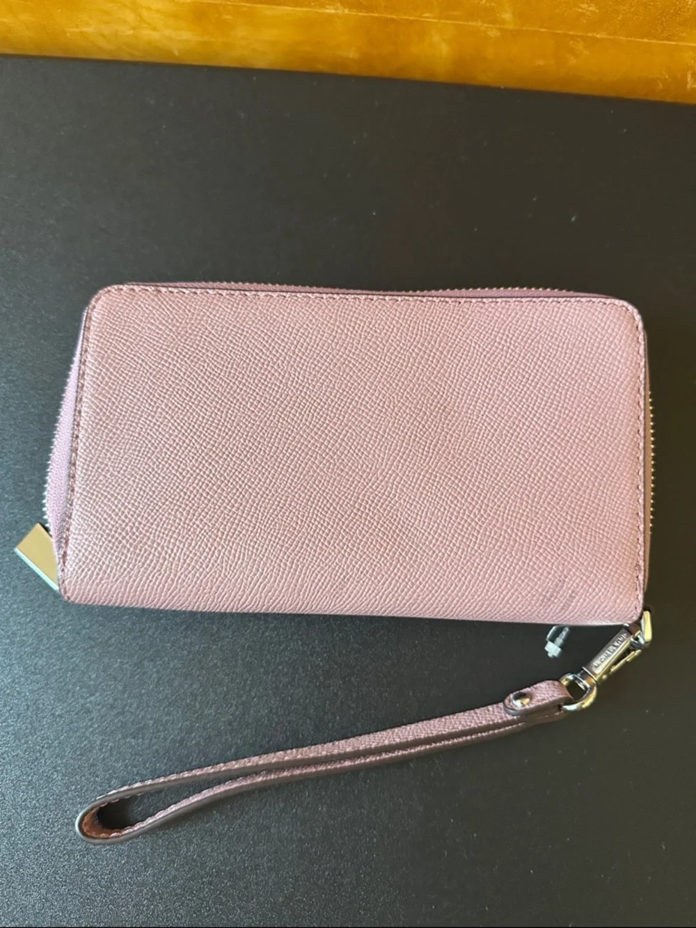 Michael Kors Blush Pink Zip Wristlet Wallet with Gold Hardware - Picture 4 of 6